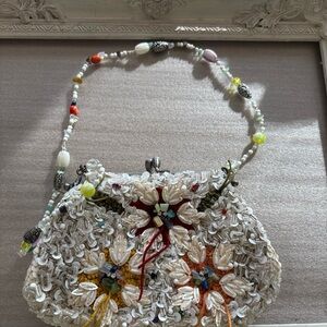 Embellished Floral Mary Frances  Beaded Handbag